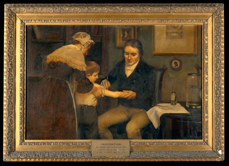 Vaccination;_-Dr_Jenner_performing_his_first_vaccination,_17_Wellcome_V0018142