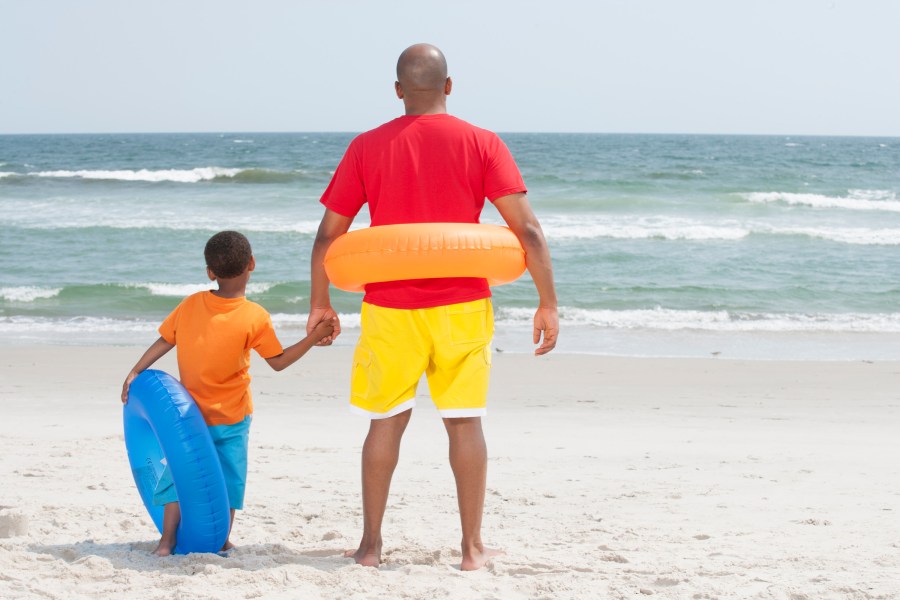 Family at the beach